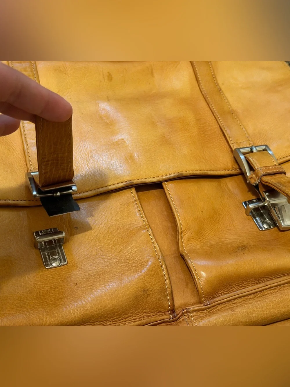 Wilson’s Leather Briefcase Shoulder Bag Double Pockets Laptop Bag